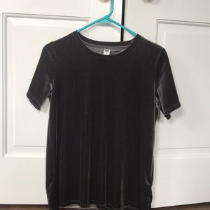 Old Navy Gray Velvet Tee
